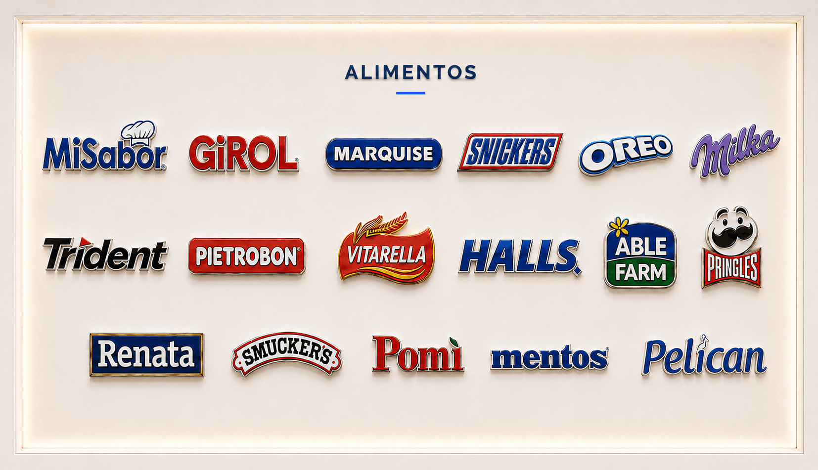 Portafolio de marcas distribuidas por Mercasa — Alimentos y despensa